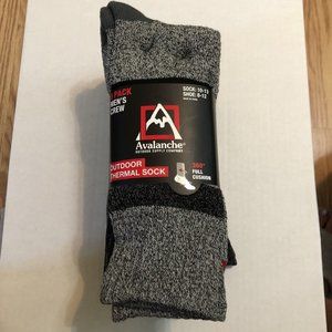 Avalanche outdoor supply company Mens 5pack outdoor thermal socks size 10-13